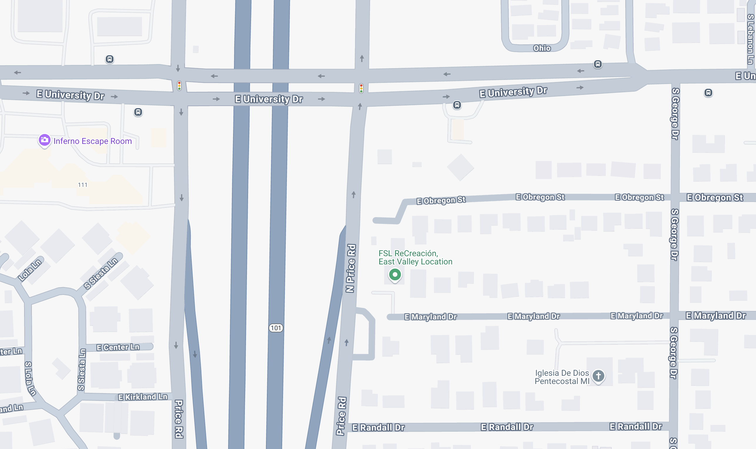 Screenshot of a map